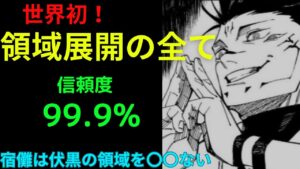 とうとう分かってしまいました「宿儺は伏黒の領域を使えない可能性について」呪術廻戦ネタバレ