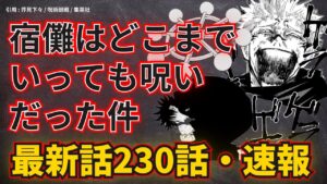 【呪術廻戦・最新話230話】衝撃!非道『宿儺』!伏黒があれを肩代わり!?そして来るか!過去編&愛の物語【速報】※ネタバレ注意